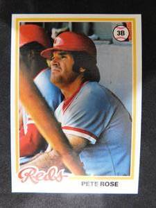 lot 37 image: 1978 Topps Pete Rose #20 Charlie Hustle