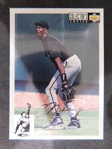 lot 39 image: 1994 Collectors Choice Baseball Silver Signature Michael Jordan Rookie Card #23 MINT
