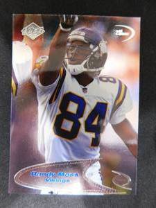 lot 43 image: 1998 Edge Odyssey Randy Moss Rookie Card #177 HOFer
