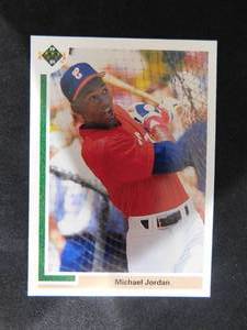 lot 102 image: 1991 Upper Deck Baseball Michael Jordan Rookie Card #SP1 MINT