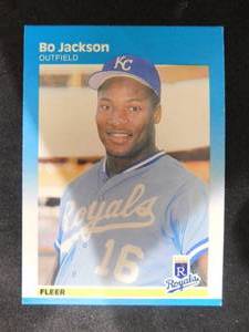 lot 106 image: 1987 Fleer Bo Jackson Rookie Card #369 BO KNOWS