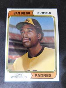 lot 109 image: 1974 Topps Dave Winfield Rookie Card #456 HOFer