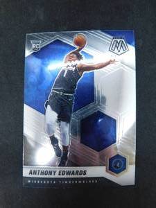 lot 111 image: 2020 Mosaic Anthony Edwards Rookie Card #201 Mint