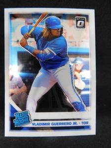 lot 130 image: 2019 Donruss Optic Vladimir Guerrero Jr. Rookie Card #64 MINT