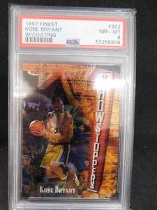 lot 131 image: PSA 8 1997 Finest Kobe Bryant #262 2nd Year HOFer