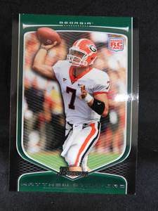 lot 144 image: 2009 Bowman Draft Matthew Stafford Rookie Card #111
