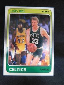 lot 146 image: 1988 Fleer Larry Bird #9 HOFer MINT