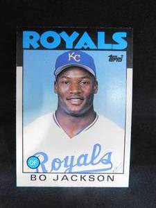 lot 153 image: 1986 Topps Traded Bo Jackson Rookie Card #50T Mint
