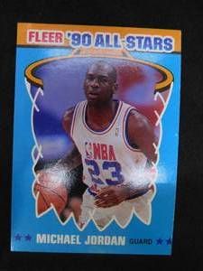 lot 156 image: 1990 Fleer All Star Sticker Michael Jordan #5 MINT
