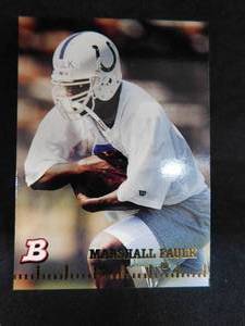 lot 164 image: 1994 Bowman Marshall Faulk Rookie Card #2 MINT