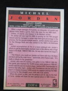 lot 166 image: 1991 Fleer Pro Vision Michael Jordan #2 CL