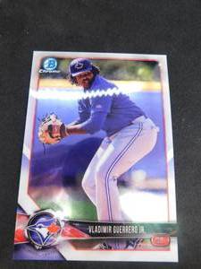 lot 168 image: 2018 Bowman Chrome Vladimir Guerrero Jr. Rookie Card #BCP150 MINT