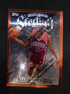 lot 181 image: 1996 Finest Allen Iverson Rookie Card #240 HOFer