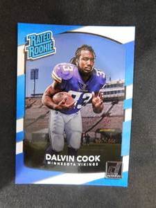 lot 197 image: 2017 Donruss Rated Rookie Dalvin Cook #343 MINT