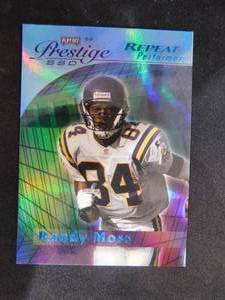 lot 199 image: 1999 Playoff Prestige Blue Rany Moss #B151 Serial #488500