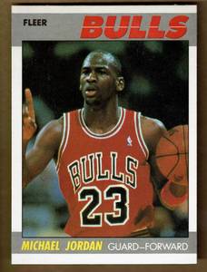 lot 84 image: 1987 Fleer Michael Jordan #59 2nd Year Card
