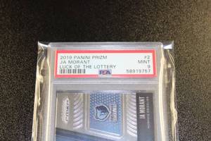 2019-20 Prizm Luck of the Lottery Ja Morant #2 PSA 9 Rookie Card
