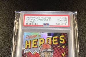 2020 Prestige Heroes Patrick Mahomes #HEPM PSA 8