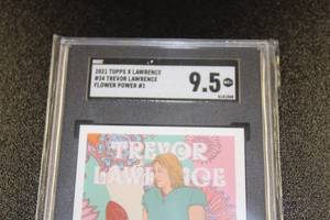 2021 Topps X Lawrence Trevor Lawrence Flower Power SGC 9.5 Rookie Card