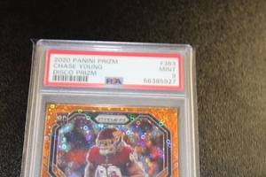 2020 Prizm Orange Disco Chase Young #383 PSA 9 Rookie Card