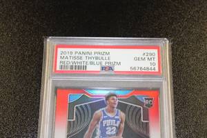 2019-20 Prizm Red White Blue Matisse Thybulle #290 PSA 10 Rookie Card