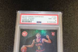2018-19 Certified Mirror Red Trae Young #155 PSA 8 Rookie Card 98299