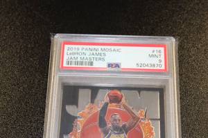 2019-20 Hoops Premium Stock Jam Masters LeBron James #16 PSA 9