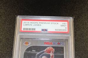 2019-20 Hoops Premium Stock LeBron James #87 PSA 9