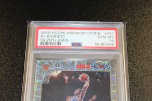 2019-20 Hoops Premium Stock Silver Laser RJ Barrett #201 PSA 10 Rookie Card