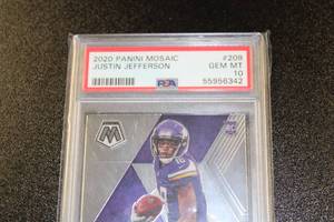 2020 Mosaic Justin Jefferson #209 PSA 10 Rookie Card