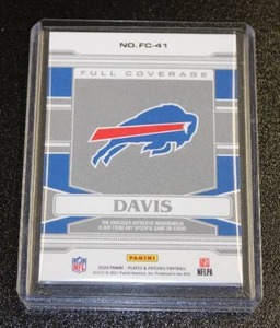 2020 Plates & Patches Full Coverage Gabriel Davis Patch Rookie Card 7080  Only 80 Exist
