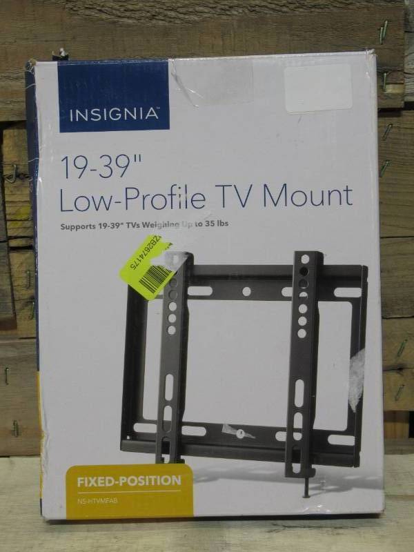 lot 104 image: Insignia - Fixed TV Wall Mount for Most 19 - 39 TVs