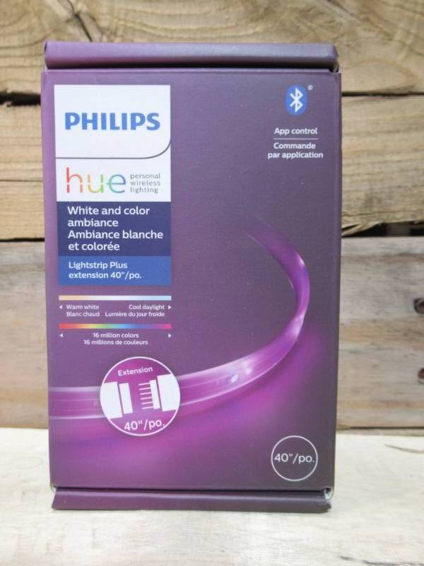 lot 59 image: Philips Hue White and Color Ambiance Dimmable LED Light Strip Plus Smart Light Extension (40)