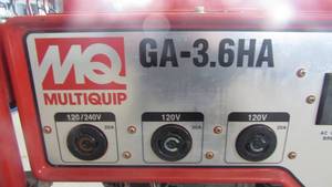 Multiquip 3600 Watt Commercial Grade Generator