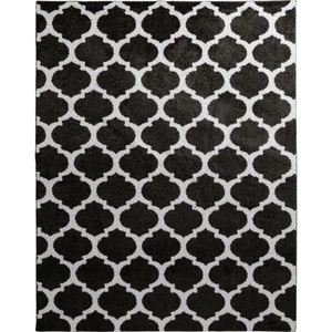 lot 80 image: StyleWell Seyward Grey 8 ft. x 10 ft. Trellis Shag Area Rug