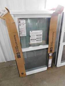 lot 92 image: American Craftsman 27.75 in. x 45.25 in. 70 Series Pro Double Hung White Vinyl Window with Buck Frame