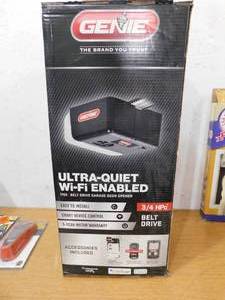 lot 95 image: NEW - Genie Ultra-Quiet 34 HP Belt Drive Smart Garage Door Opener