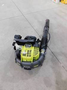 lot 97 image: RYOBI 175 MPH 760 CFM 38cc Gas Backpack Leaf Blower