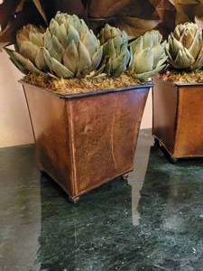 lot 81 image: Magnolia, Artichoke & Wheat Dried Topiary Dcor