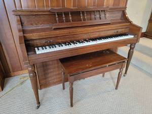 lot 29 image: Vintage Upright Piano by Currier