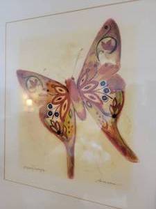 lot 38 image: Original Fine Art Watercolor Painting - Blueberry Butterfly