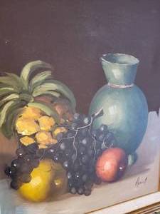 lot 35 image: Original Fine Art Oil Painting - Still Life