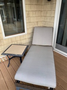 lot 70 image: Patio Lounger with Side Table