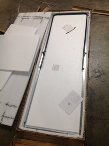 lot 7 image: NEUTYPE 64 in. x 21 in. Modern Rectangle Metal Framed Silver Full Length Floor Mirror Standing Mirror