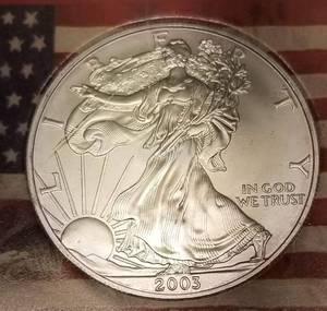 2003 AMERICAN SILVER EAGLE 1 TROY OZ .999 FINE SILVER DOLLAR