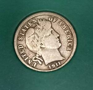 1911-D US BARBER DIME