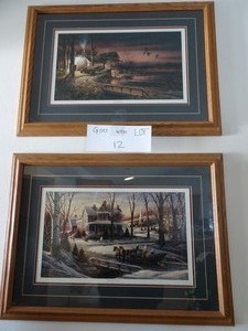 lot 12 image: Terry Redlin pieces with certificates of authenticity
