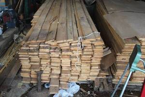 lot 6 image: Lot of (150) White Pine Wood Tongue & Groove Flooring 34x10x4