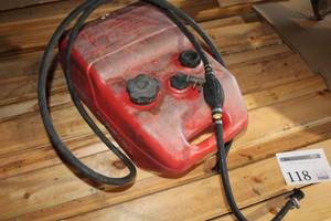 lot 118 image: 6-12 Gallon Plastic Boat Gas Can with Fuel Line