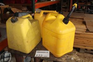 lot 122 image: Lot of (3) Plastic Diesel Fuel Cans